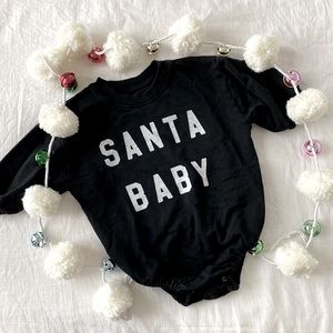 Jean + June Santa Baby Sweatshirt Romper